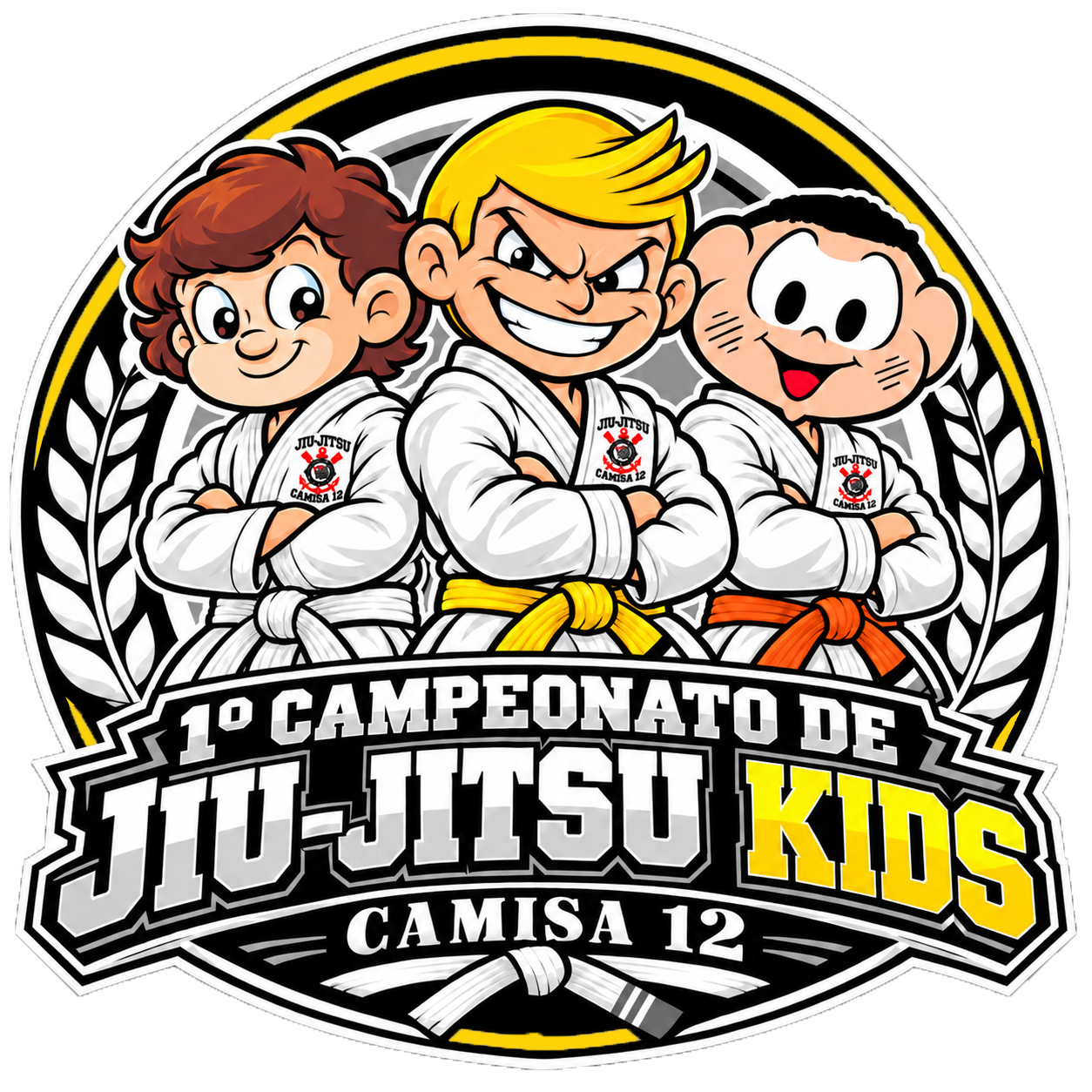 Logo do 1º Campeonato de Jiu-Jitsu KIDS da Camisa 12