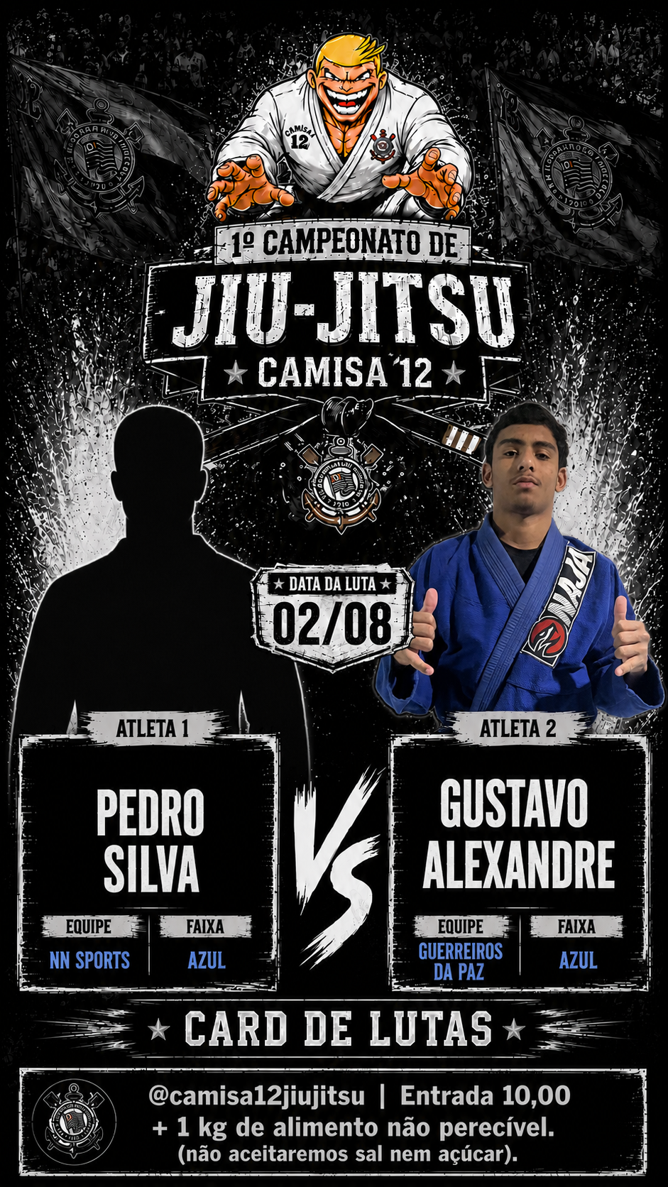 Card de Pedro Henrique Silva Da Cruz contra Gustavo Alexandre Teixeira da Silva